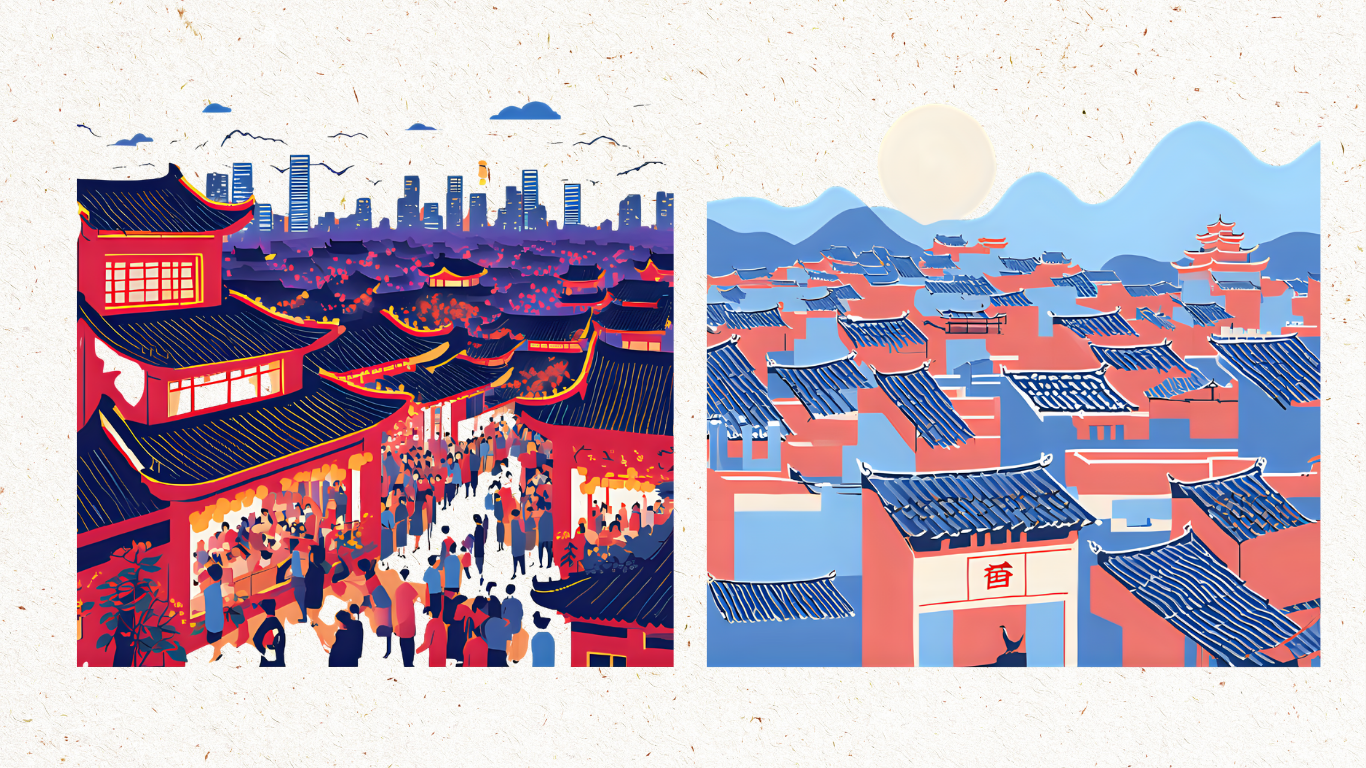 中式建筑背景